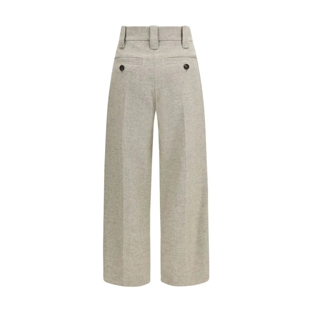Brunello Cucinelli Beige Wool Oves Aries Dress Pants