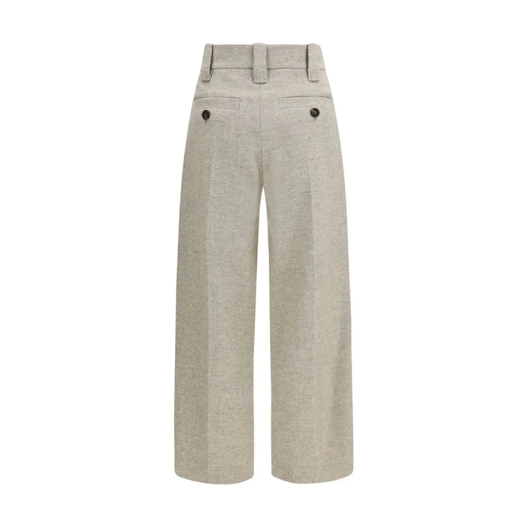 Brunello Cucinelli Beige Wool Oves Aries Dress Pants