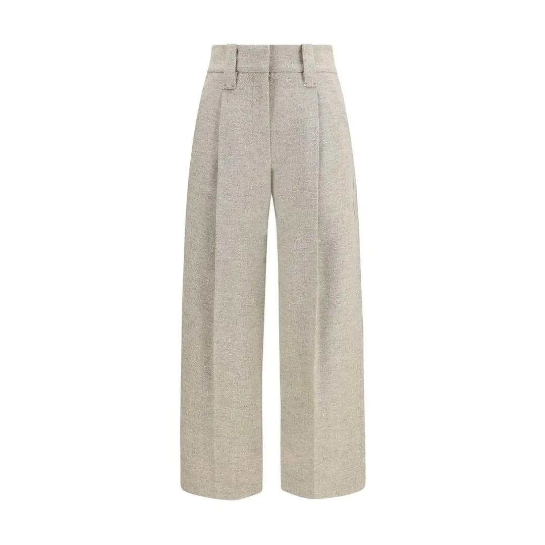 Brunello Cucinelli Beige Wool Oves Aries Dress Pants