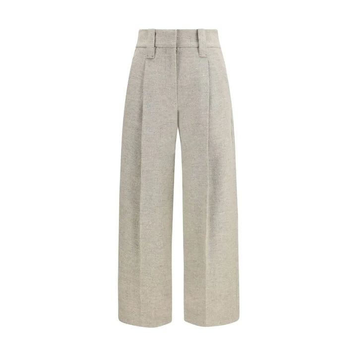 Brunello Cucinelli Beige Wool Oves Aries Dress Pants