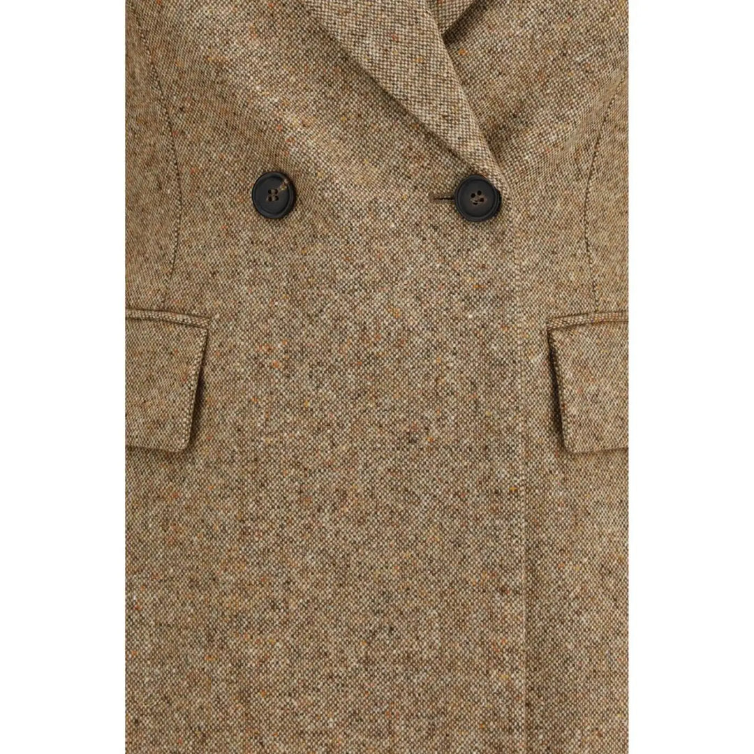 Brunello Cucinelli Beige Wool Oves Aries Full-length Jacket