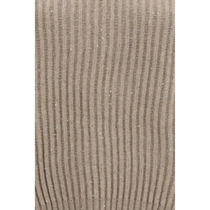 Brunello Cucinelli Beige Wool Oves Aries Turtleneck