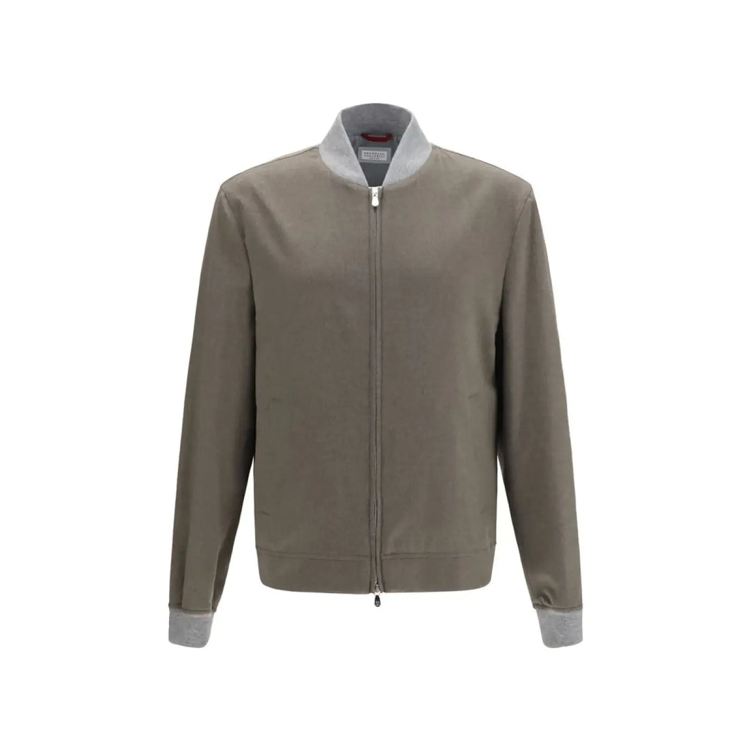 Brunello Cucinelli Bicolor Cashmere Bomber