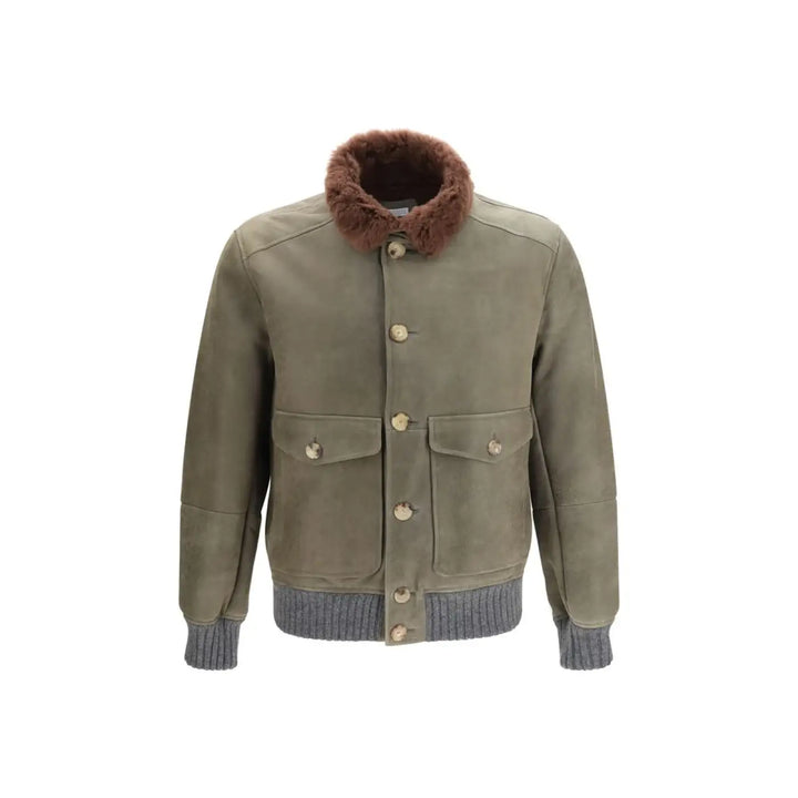 Brunello Cucinelli Bicolor Cashmere Bomber