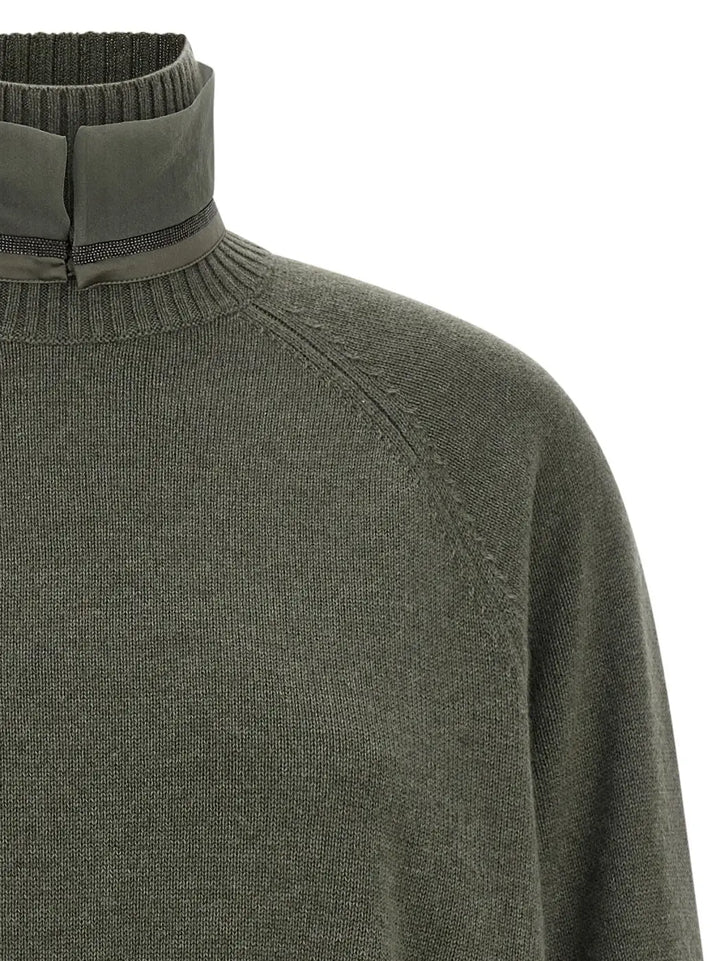 Brunello Cucinelli Bicolor Cashmere Cardigan