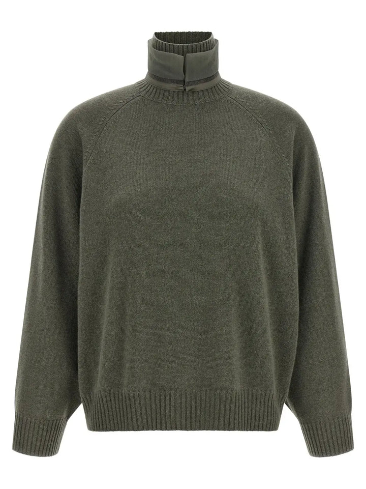 Brunello Cucinelli Bicolor Cashmere Cardigan