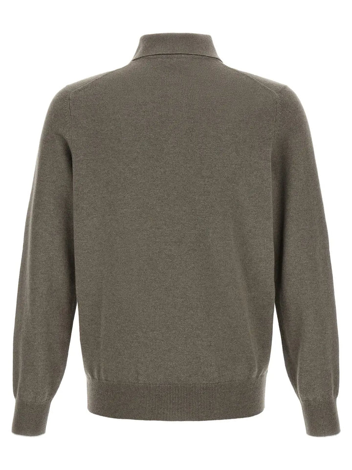 Brunello Cucinelli Bicolor Cashmere Polo Shirt