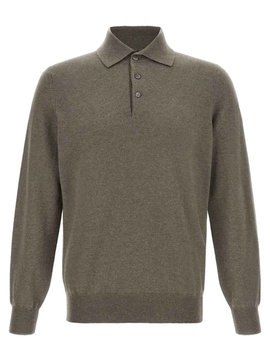 Brunello Cucinelli Bicolor Cashmere Polo Shirt