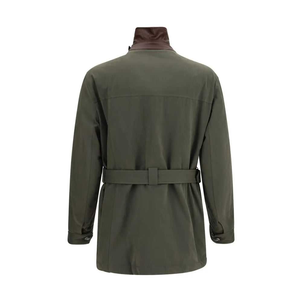 Brunello Cucinelli Bicolor Cotton Full-length Jacket
