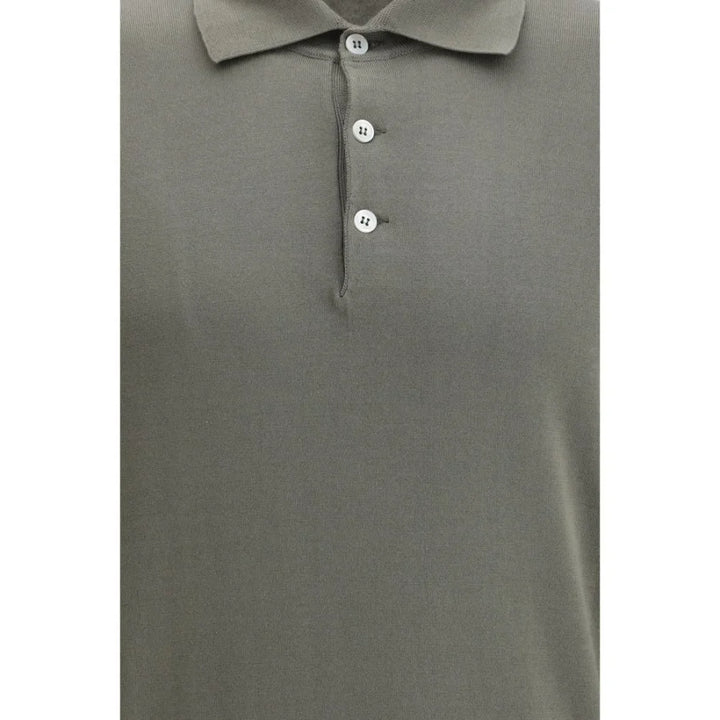 Brunello Cucinelli Bicolor Cotton Shortsleeve Shirt