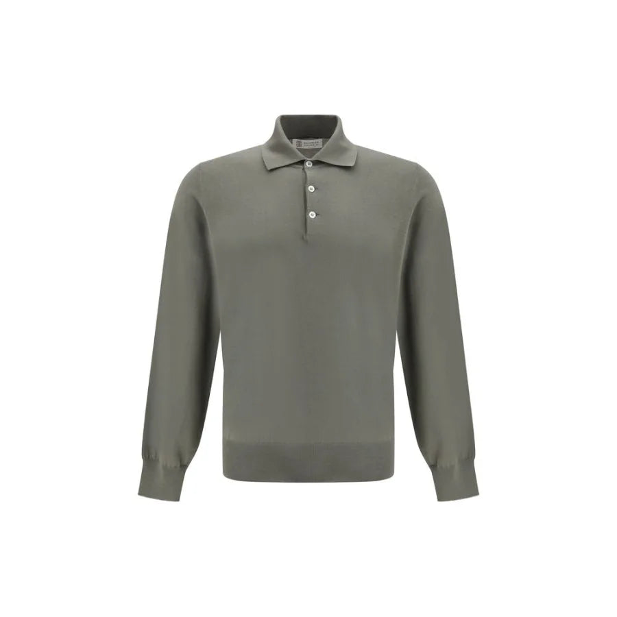 Brunello Cucinelli Bicolor Cotton Shortsleeve Shirt