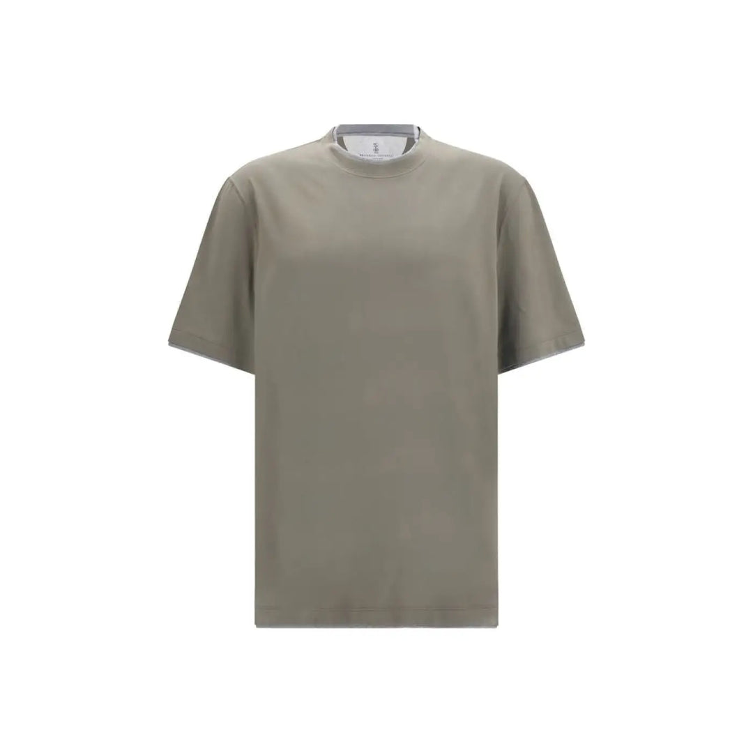 Brunello Cucinelli Bicolor Cotton T-shirt