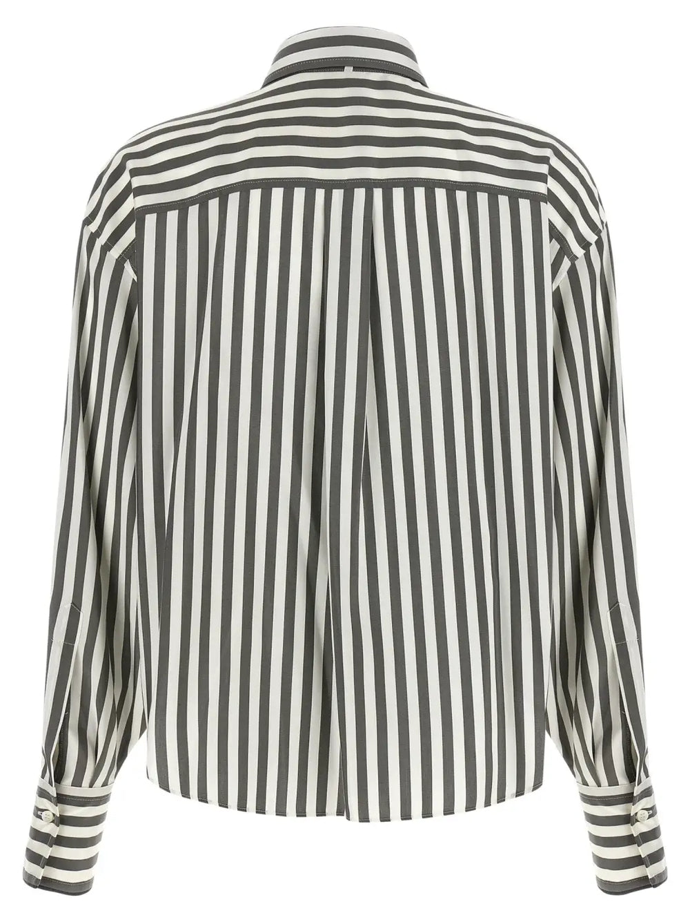 Brunello Cucinelli Bicolor Silk Blouse