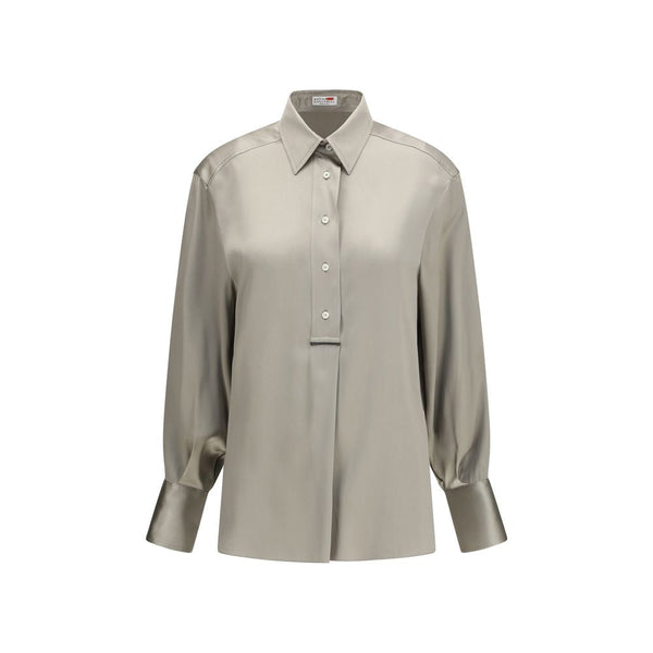Brunello Cucinelli Shirts - Bicolor Silk Shirt