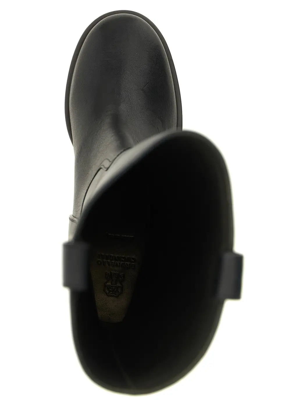 Brunello Cucinelli Black Calfskin Over the Knee