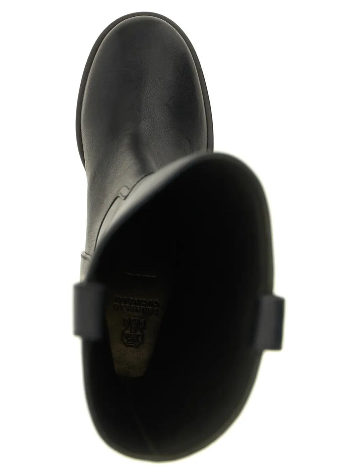 Brunello Cucinelli Black Calfskin Over the Knee
