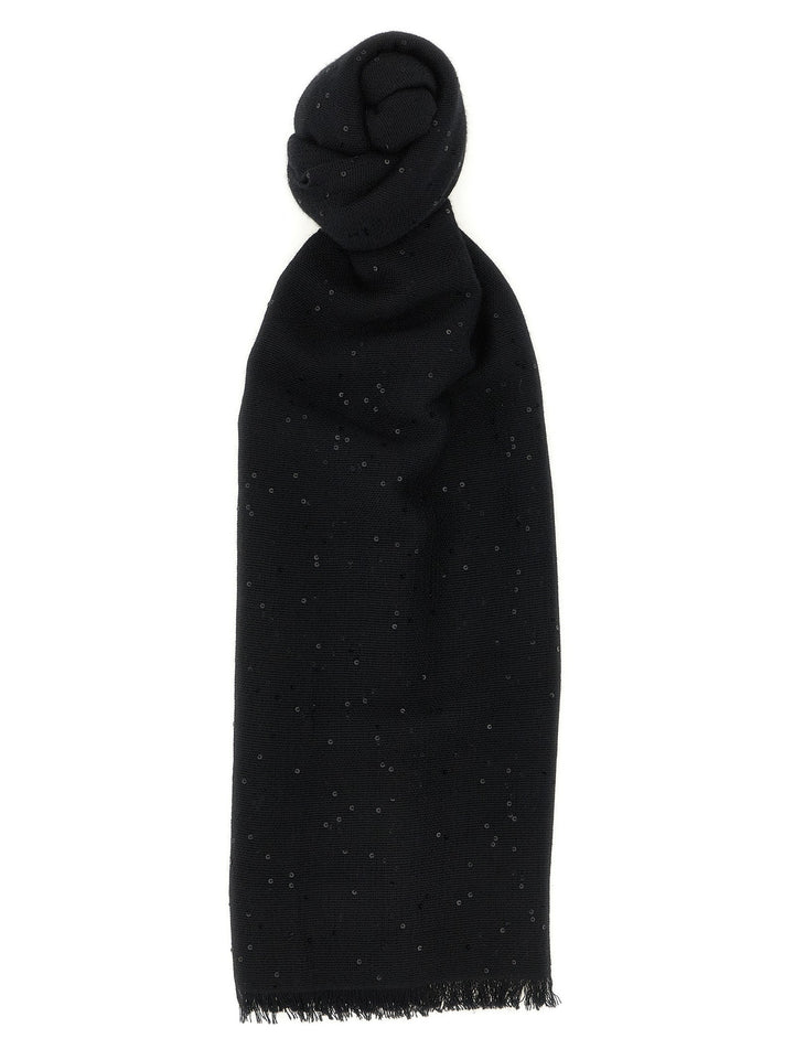 Brunello Cucinelli Black Cashmere Scarf