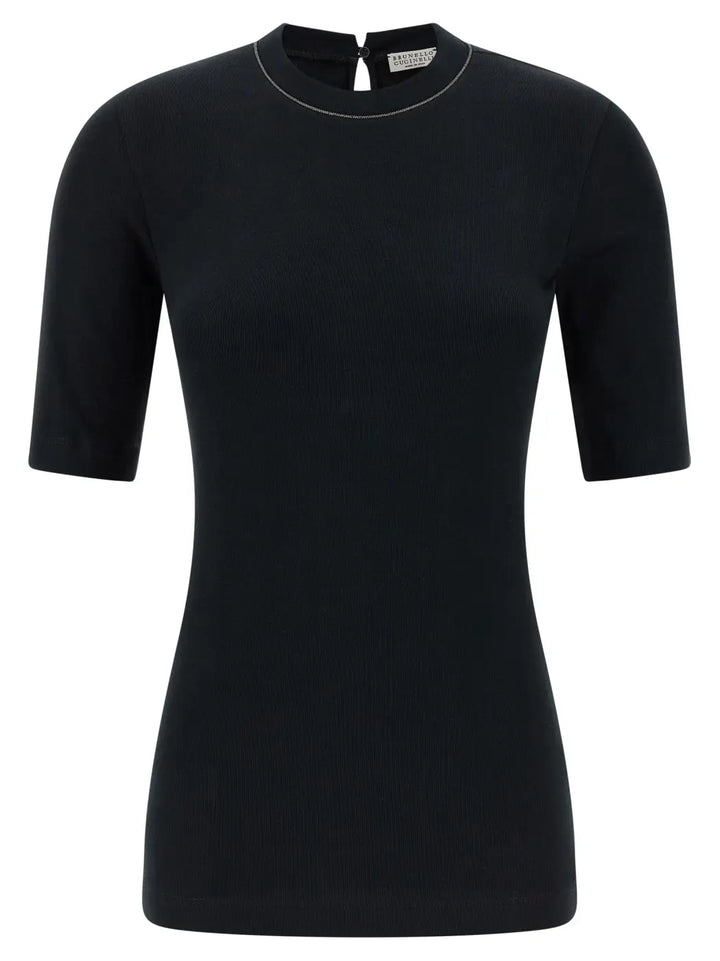 Brunello Cucinelli Black Cotton Cardigan