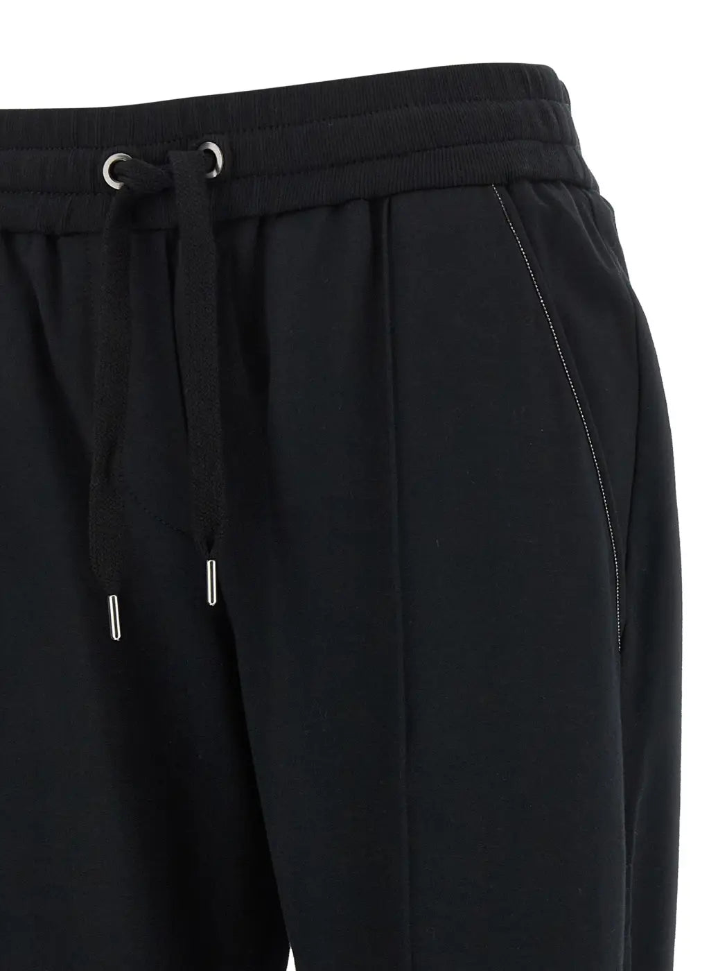 Brunello Cucinelli Black Cotton Joggers (workout Pants)