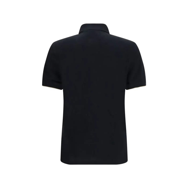 Brunello Cucinelli Black Cotton Polo Shirt