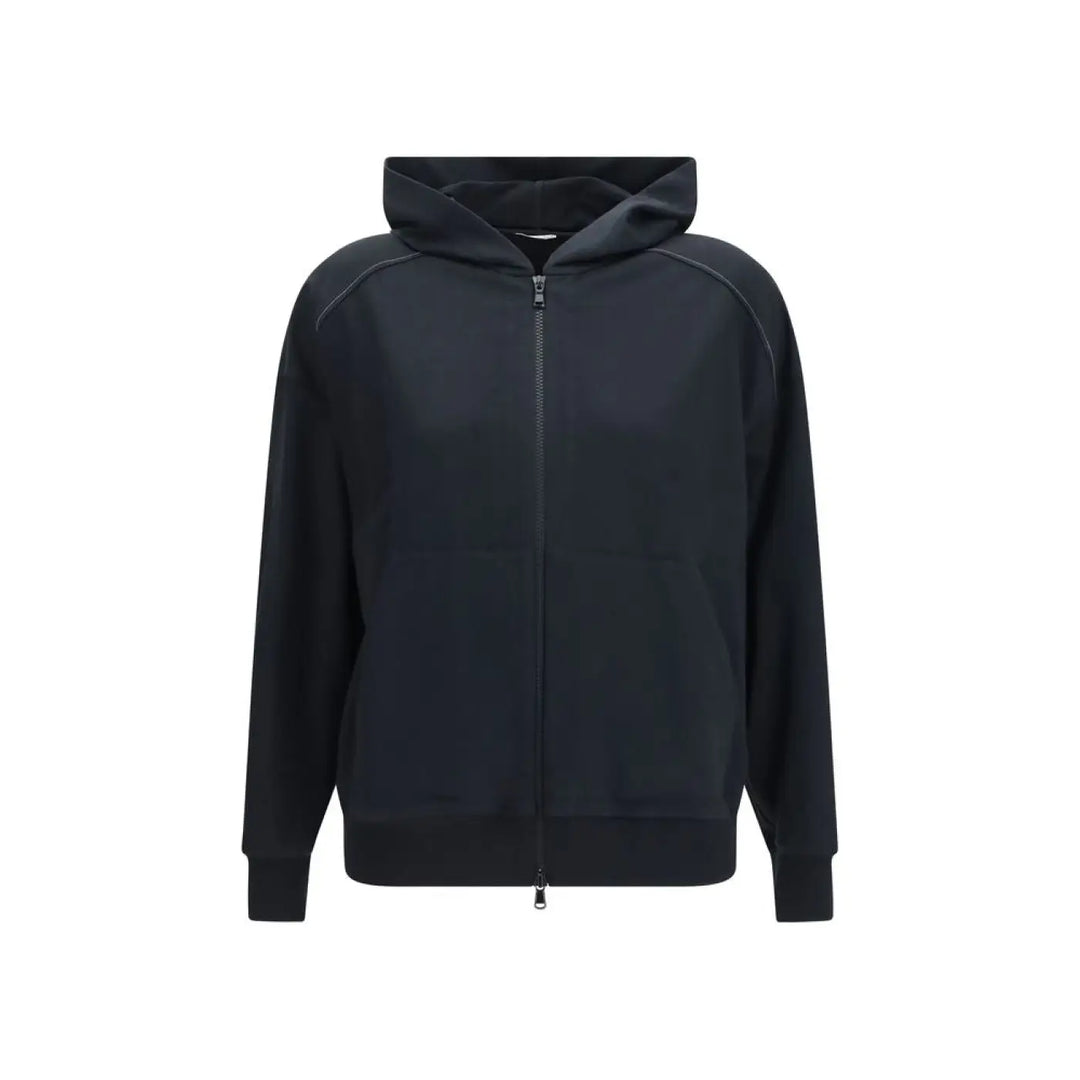 Brunello Cucinelli Black Cotton Sweatshirt