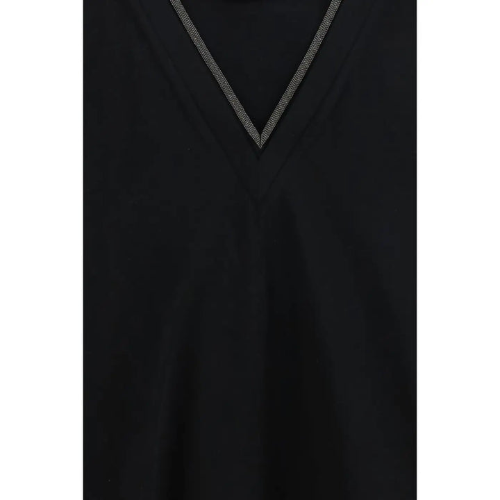 Brunello Cucinelli Black Cotton T-shirt
