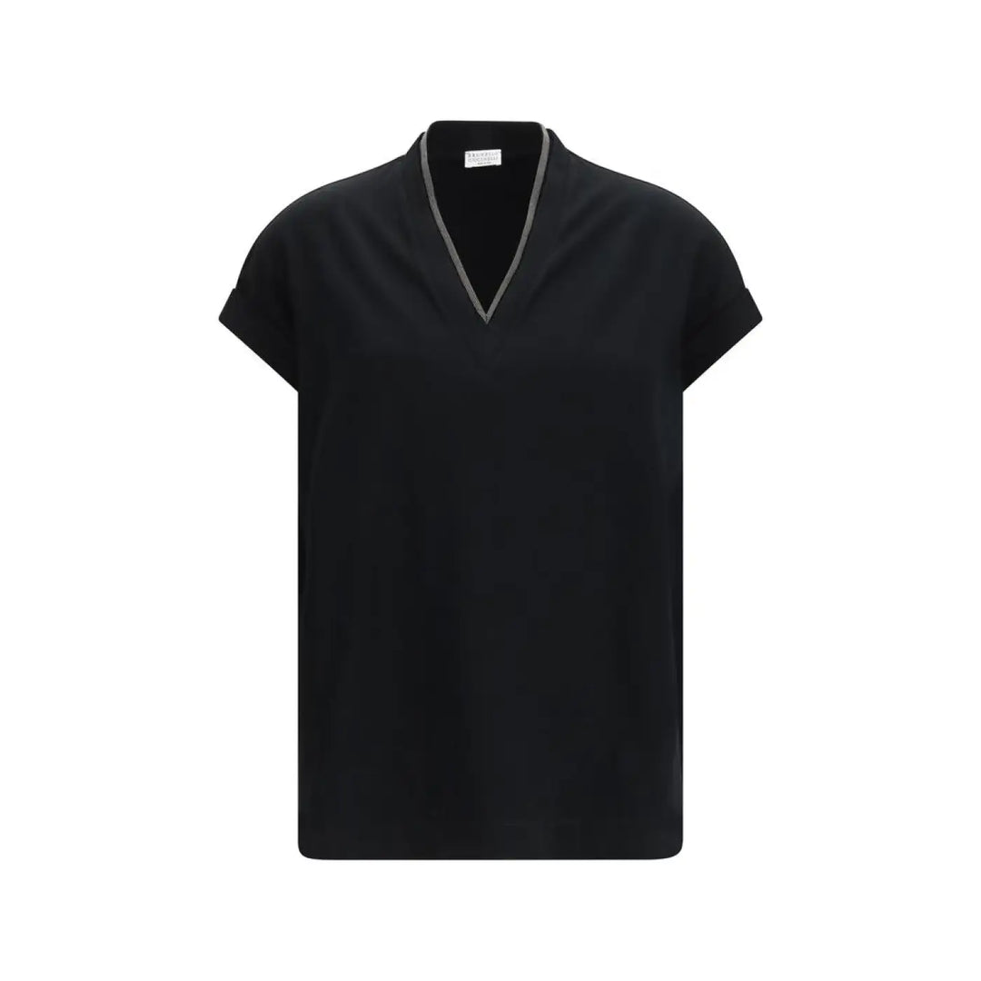 Brunello Cucinelli Black Cotton T-shirt