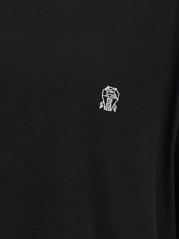 Brunello Cucinelli Black Cotton T-shirt