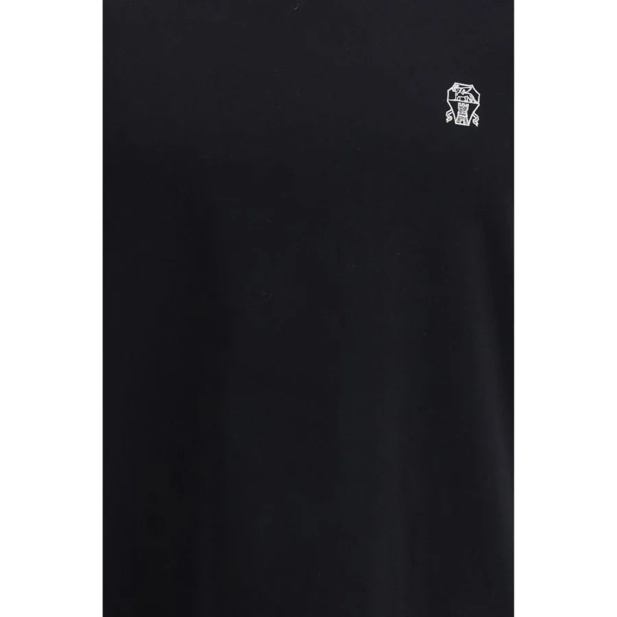 Brunello Cucinelli Black Cotton T-Shirt