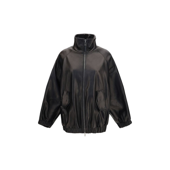 Brunello Cucinelli Sport Jackets - Black Lamb Ovis Aries Leather Jacket