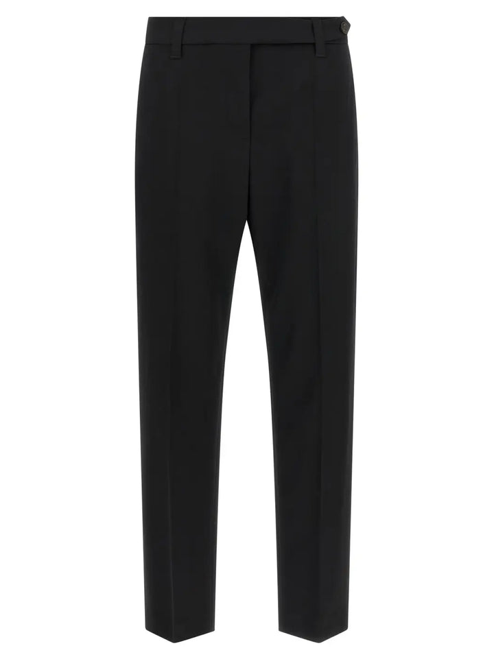 Brunello Cucinelli Black Virgin Wool Dress Pants