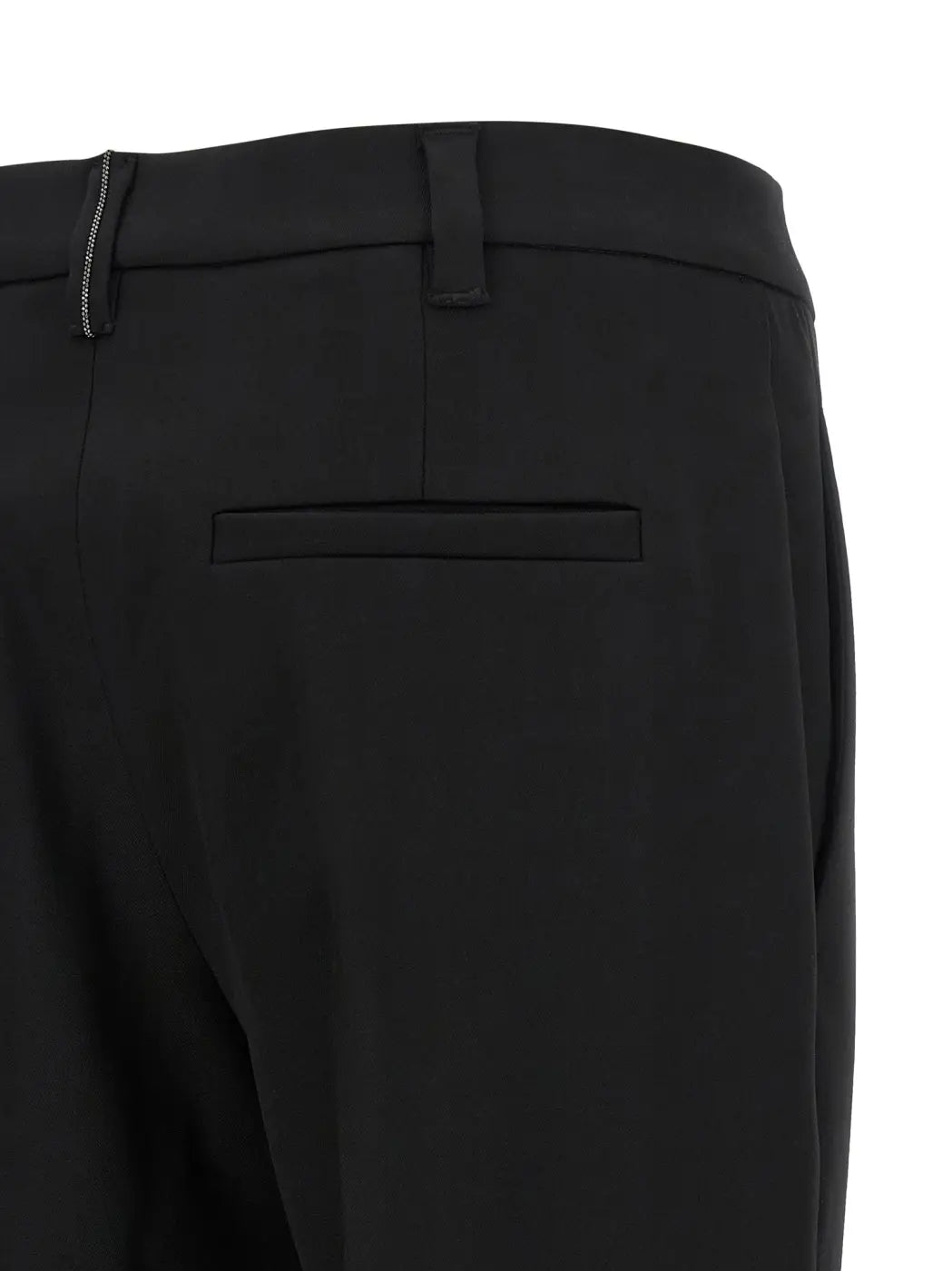 Brunello Cucinelli Black Virgin Wool Dress Pants