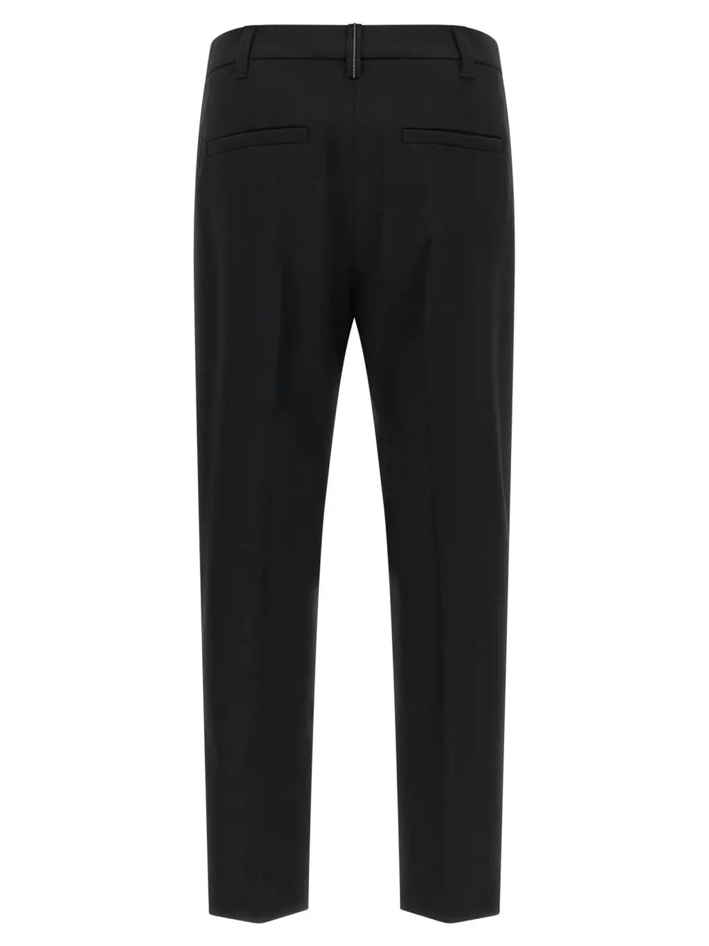 Brunello Cucinelli Black Virgin Wool Dress Pants