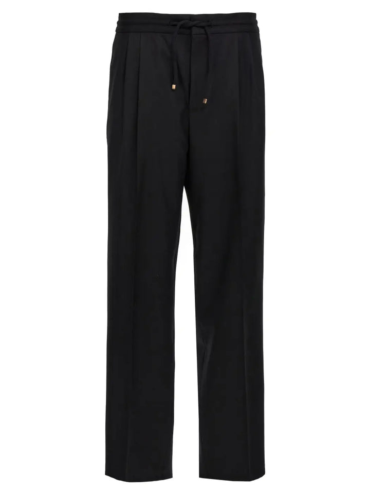 Brunello Cucinelli Black Wool Casual Pants