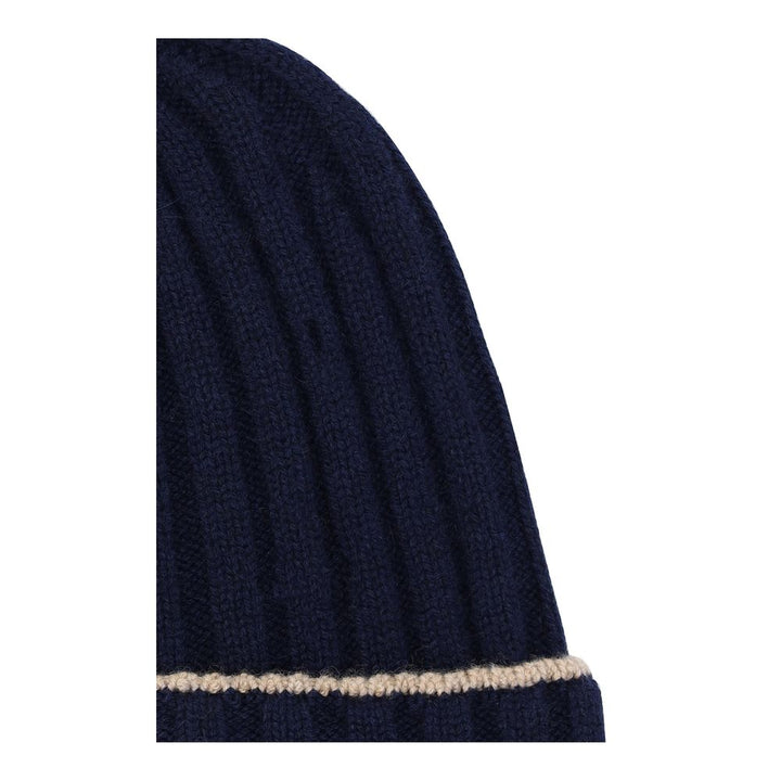 Brunello Cucinelli Blue Cashmere Beanie
