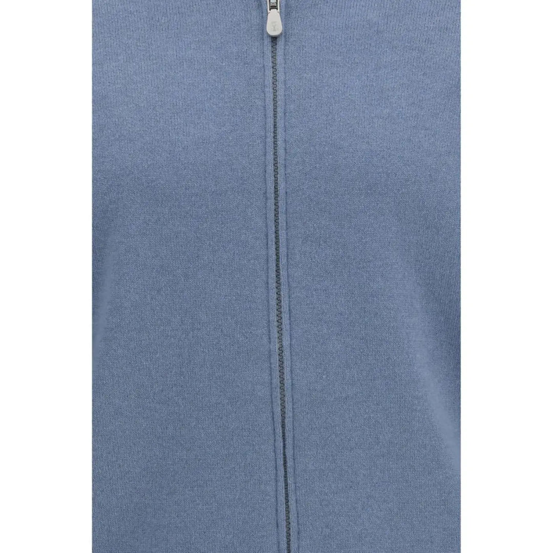 Brunello Cucinelli Blue Cashmere Cardigan