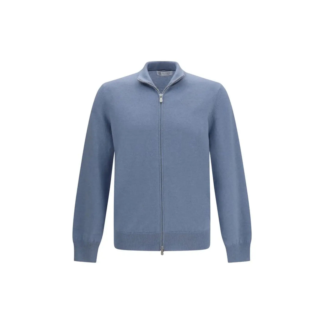 Brunello Cucinelli Blue Cashmere Cardigan