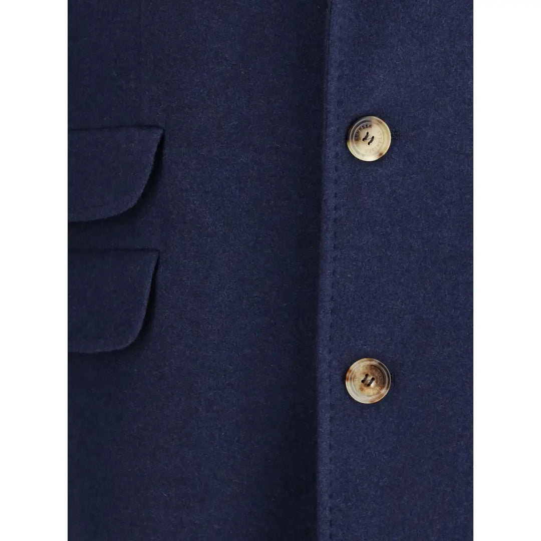 Brunello Cucinelli Blue Cashmere Coat