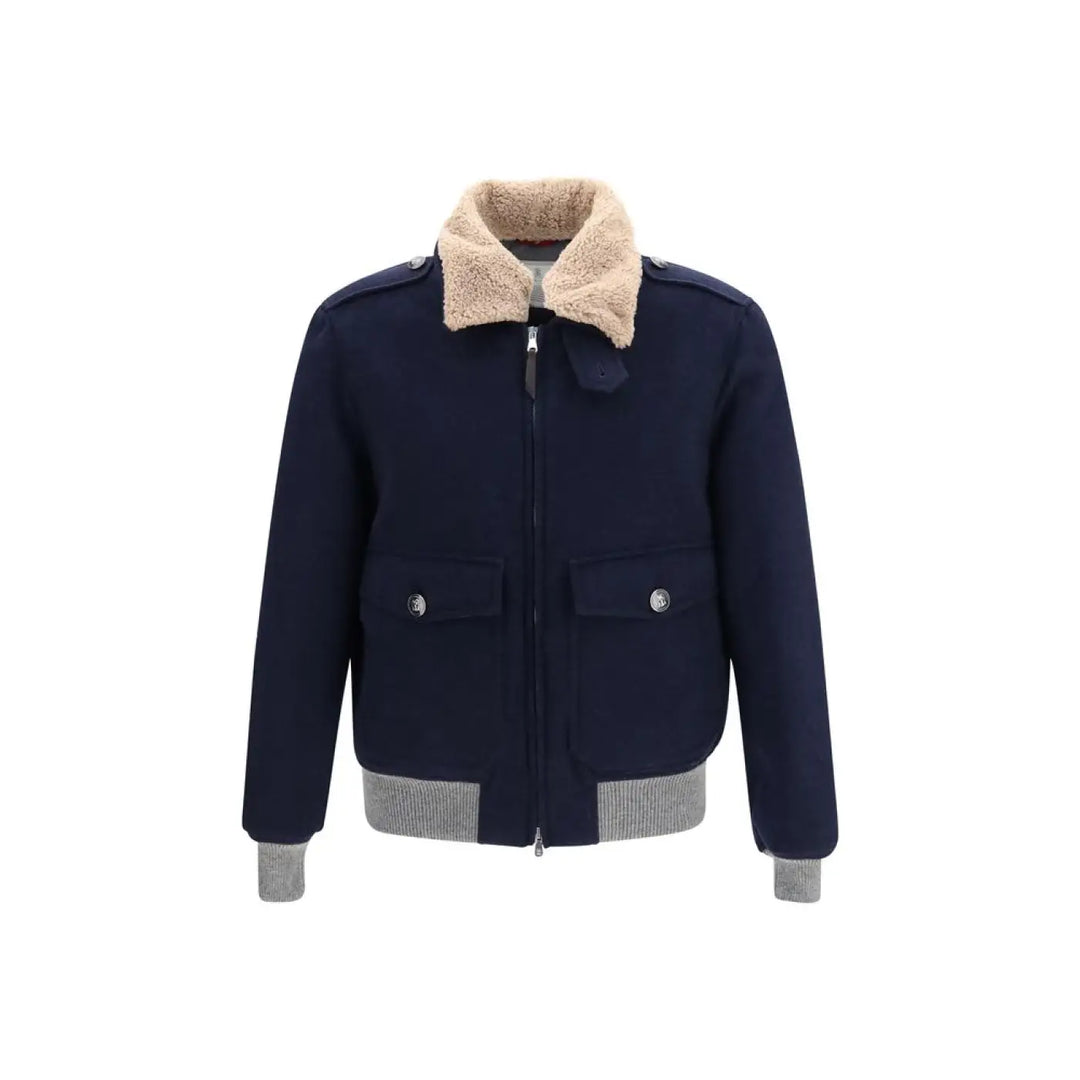 Brunello Cucinelli Blue Cashmere Full-length Jacket