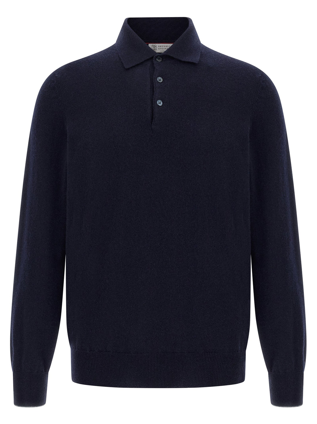 Brunello Cucinelli Blue Cashmere Polo Shirt