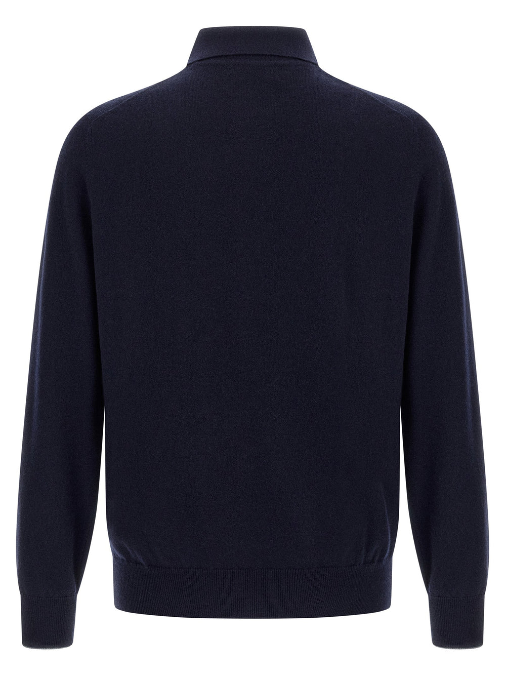 Brunello Cucinelli Blue Cashmere Polo Shirt