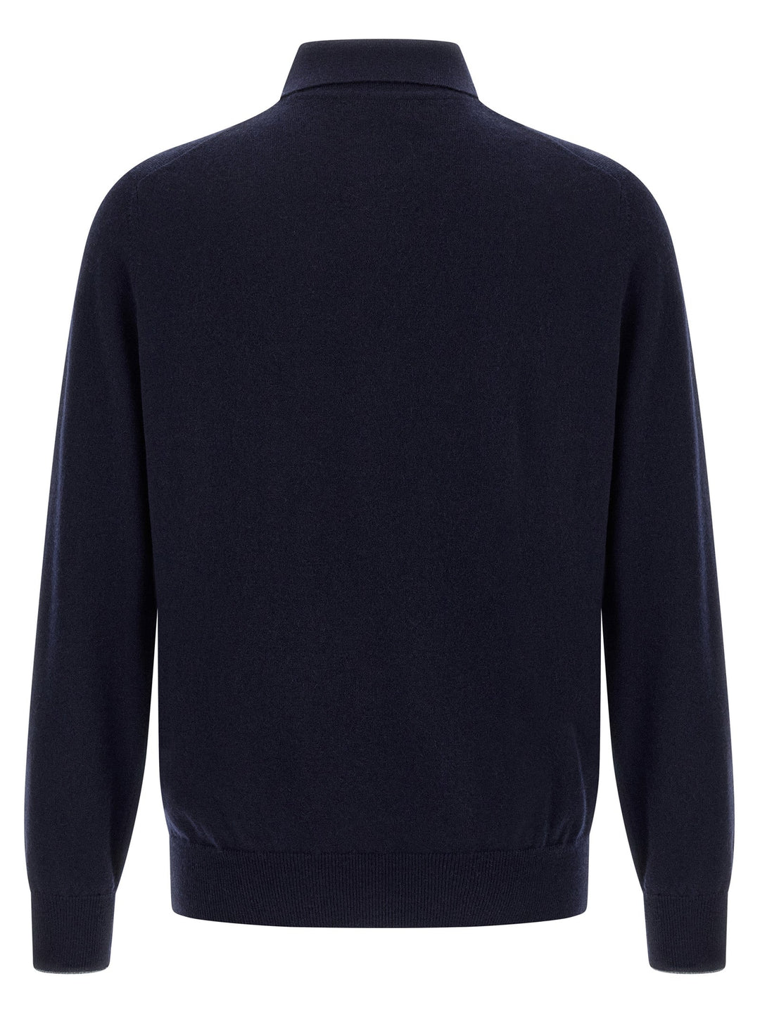 Brunello Cucinelli Blue Cashmere Polo Shirt
