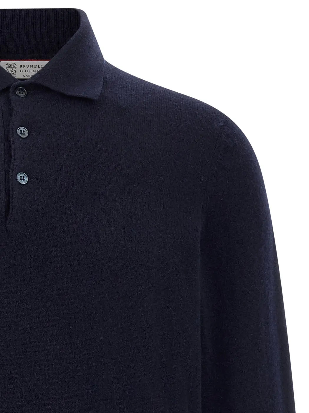 Brunello Cucinelli Blue Cashmere Polo Shirt