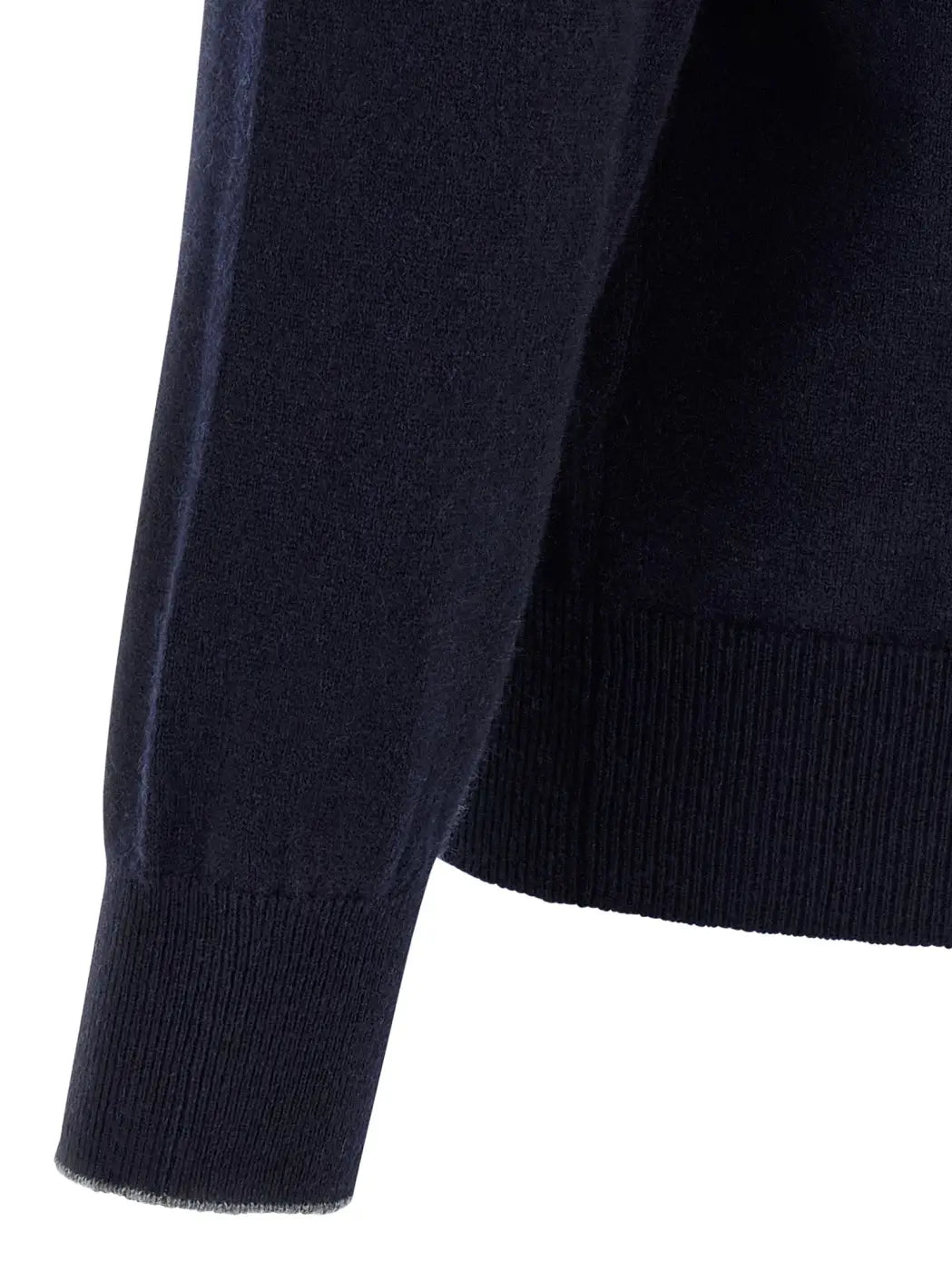 Brunello Cucinelli Blue Cashmere Polo Shirt