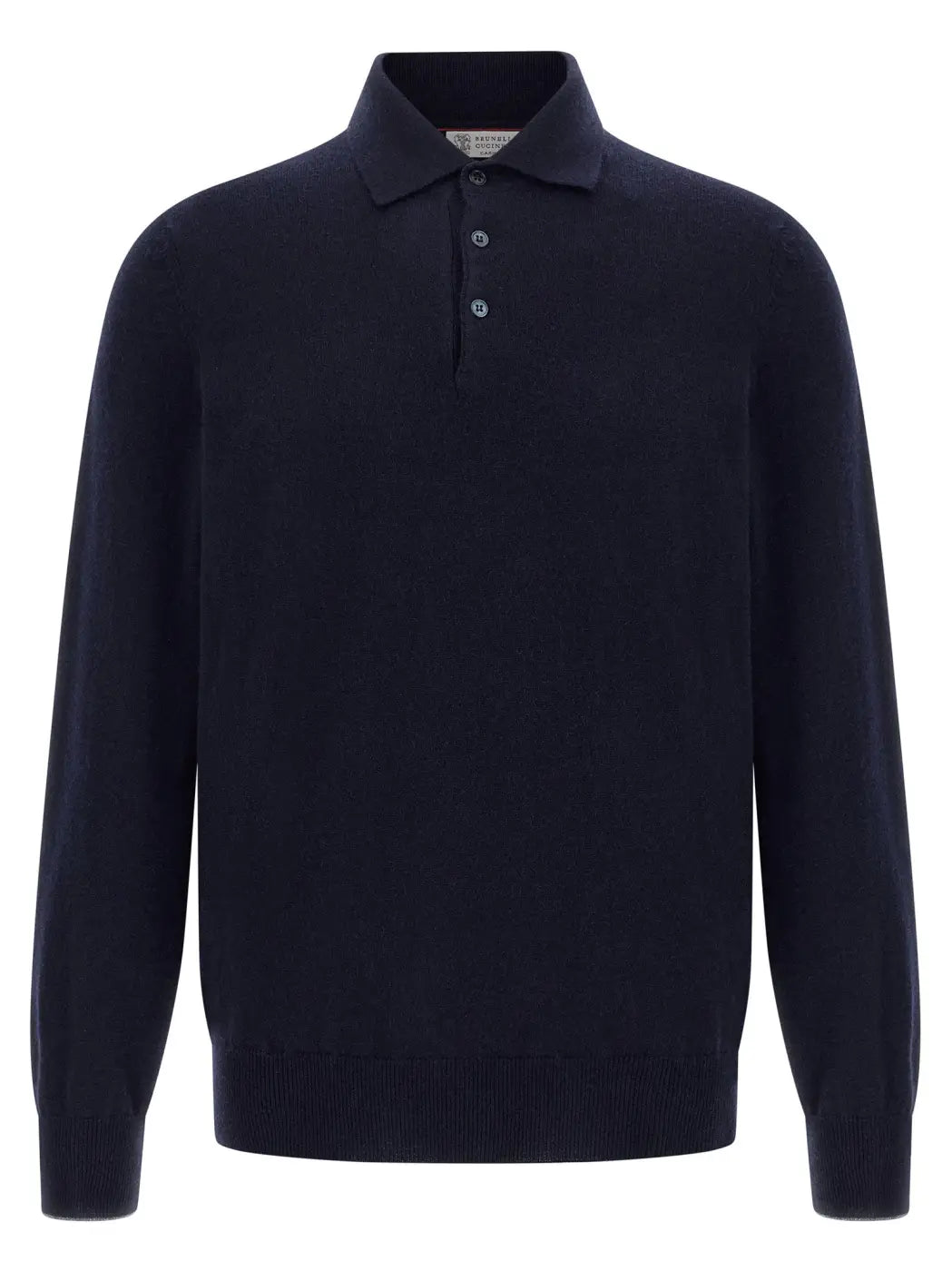 Brunello Cucinelli Blue Cashmere Polo Shirt
