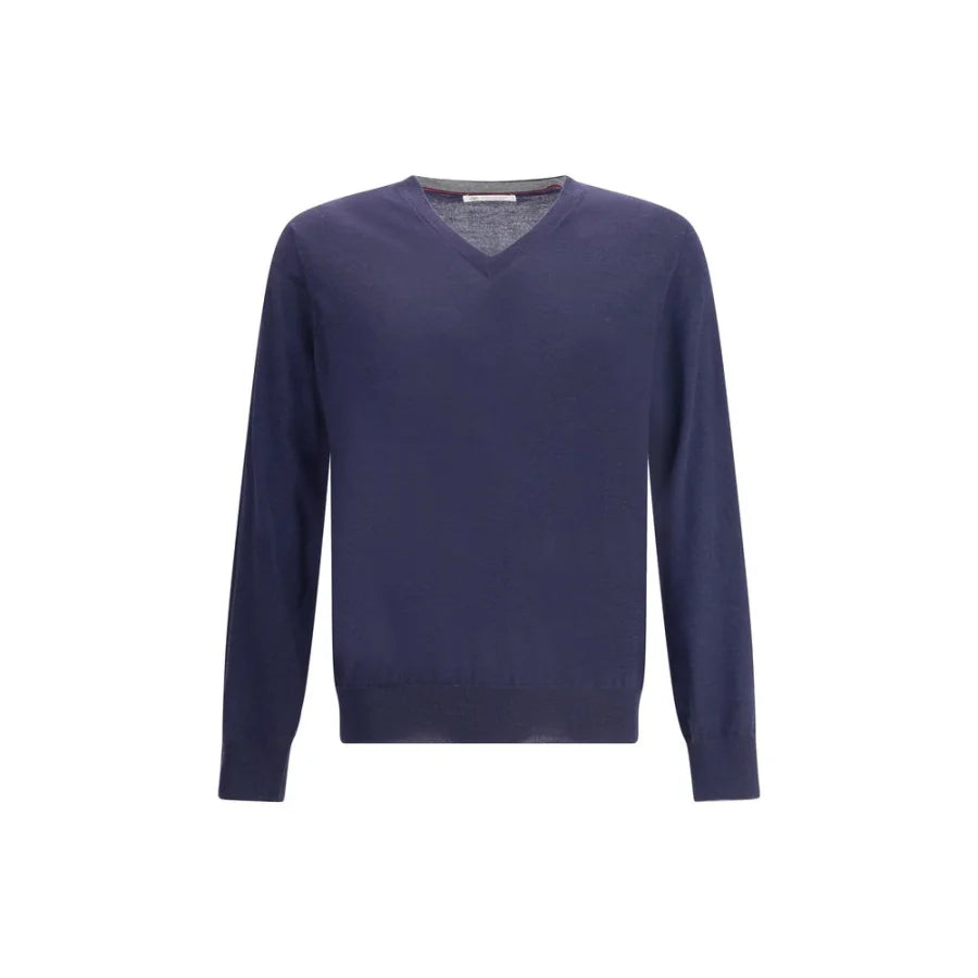 Brunello Cucinelli Blue Cashmere Sweater