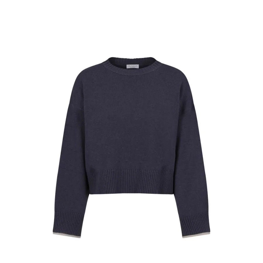 Brunello Cucinelli Blue Cashmere Sweater
