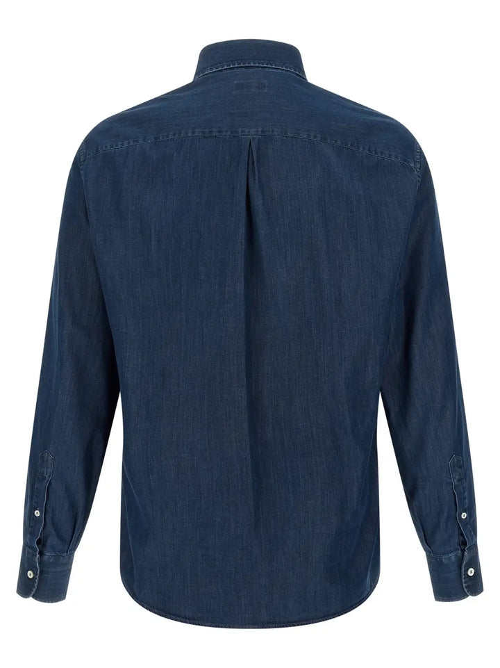 Brunello Cucinelli Blue Cotton Blouse