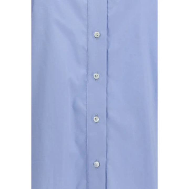 Brunello Cucinelli Blue Cotton Blouse