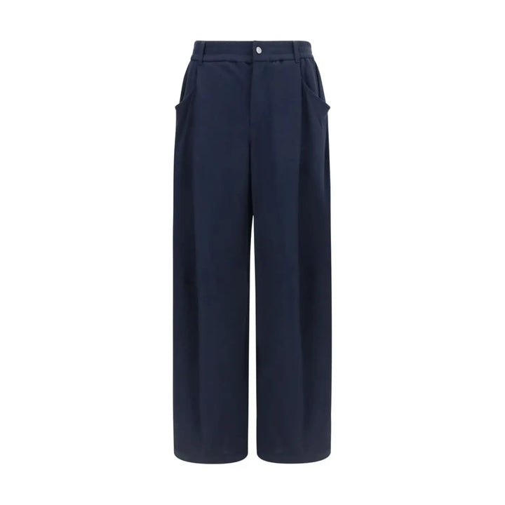 Brunello Cucinelli Blue Cotton Casual Pants